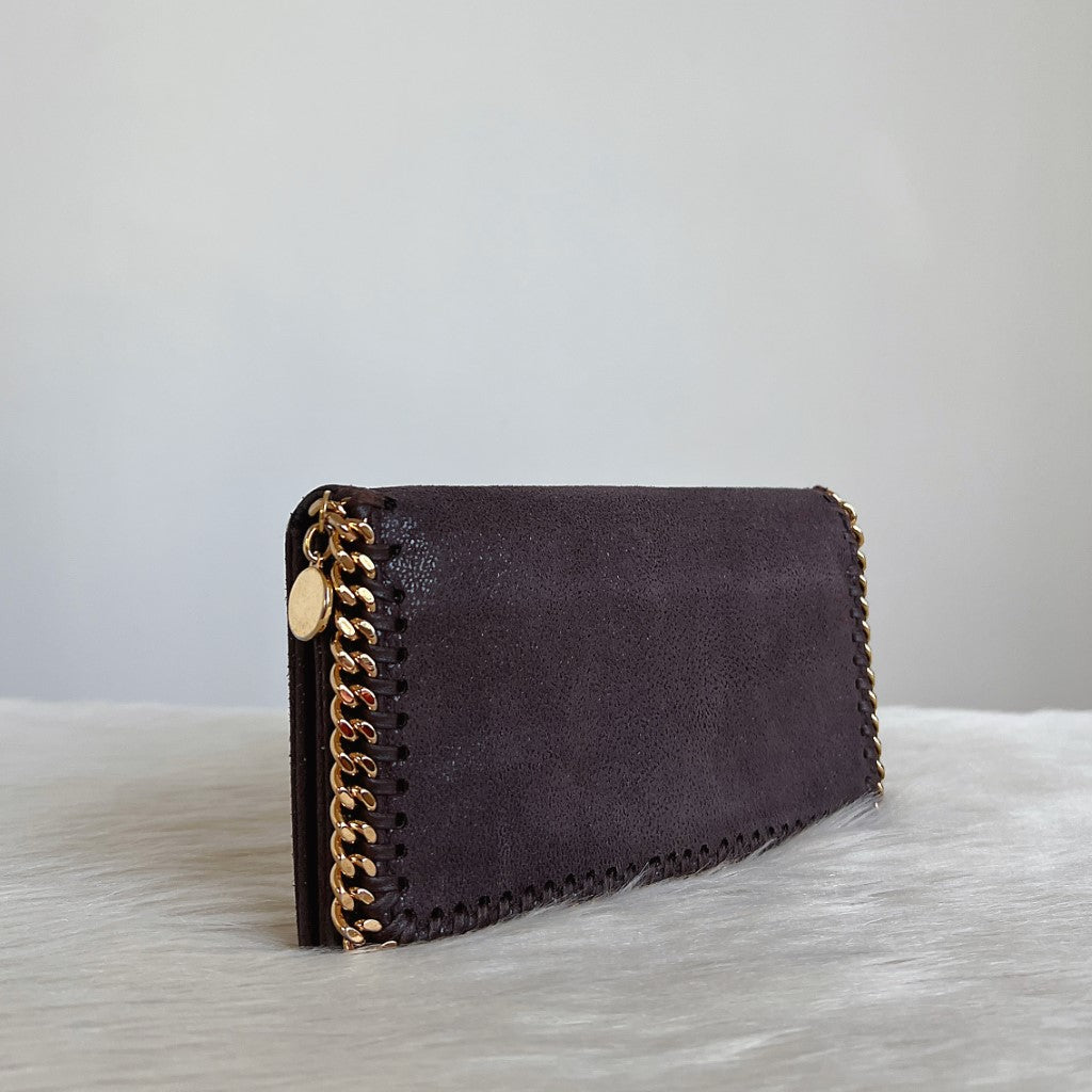 Stella Mccartney Chocolate Signature Falabella Long Wallet