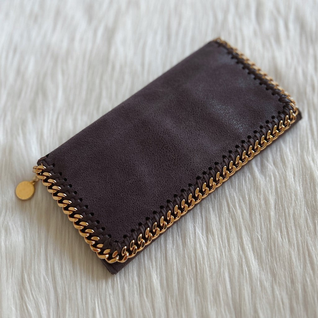 Stella Mccartney Chocolate Signature Falabella Long Wallet