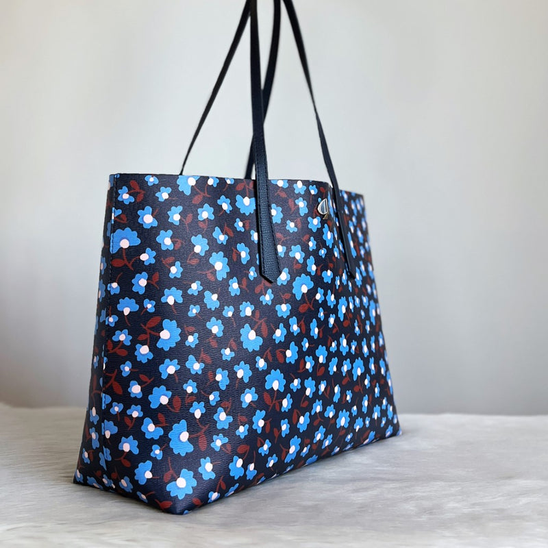 Kate Spade Floral Print Large Shopper Shoulder Bag+ Pouch Like New