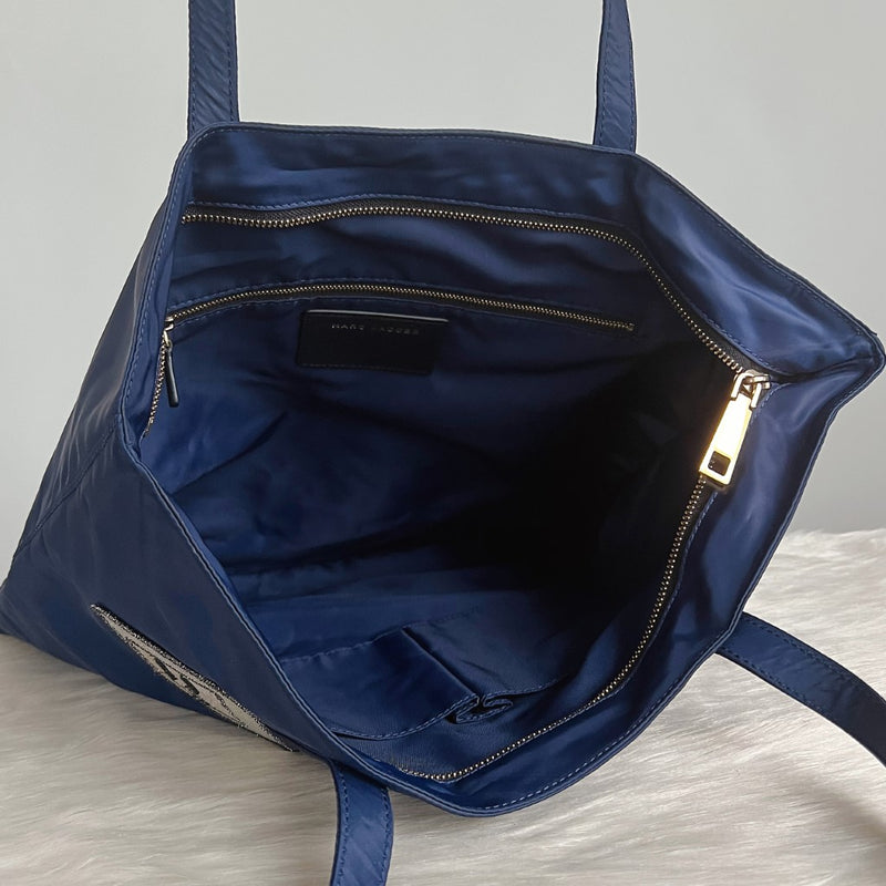 Marc Jacobs Navy Patchwork Detail Large Shoulder Bag Like New