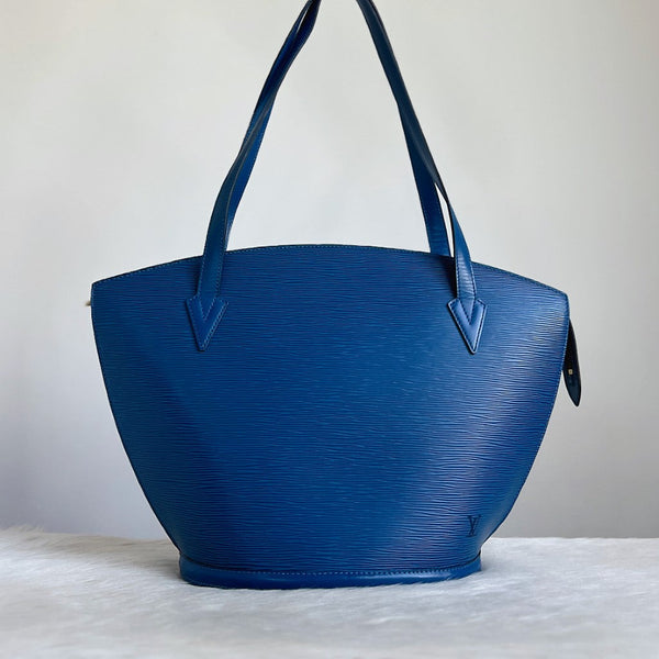Louis Vuitton Blue Epi Leather Saint Jacques GM Shoulder Bag