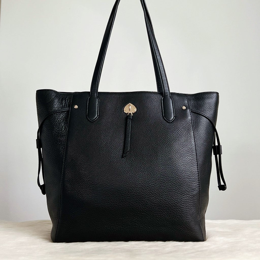 Kate Spade Black Leather Career Large Shoulder Bag Like New