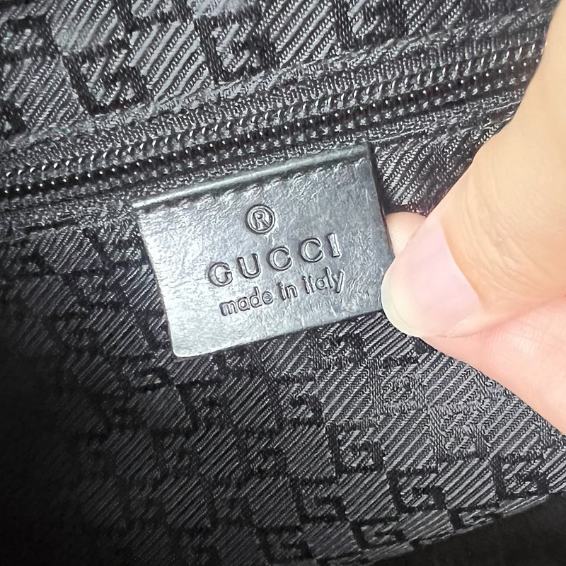 Gucci Black Canvas Messenger Crossbody Shoulder Bag