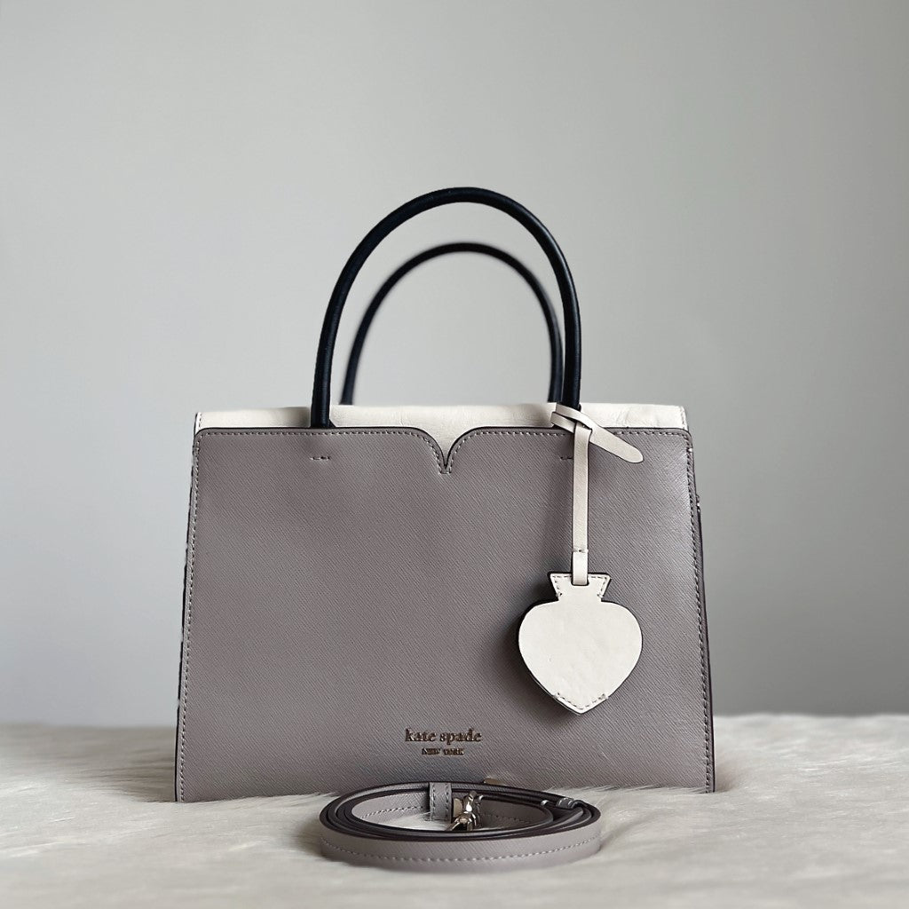 Kate Spade Tri-Tone Leather Heart Charm 2 Way Shoulder Bag