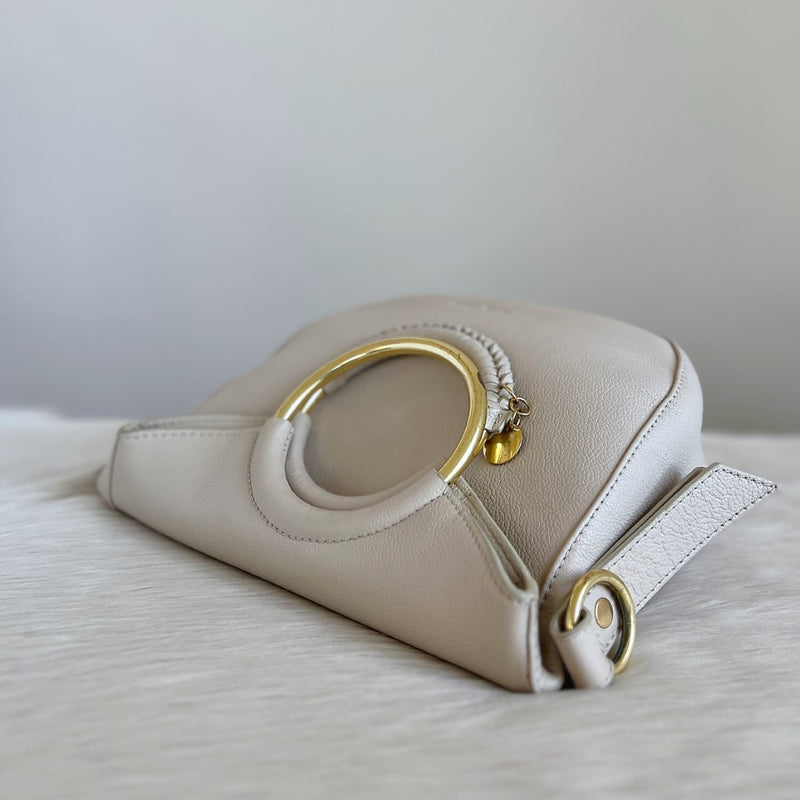 See by Chloe Two Tone Leather Ring Detail 2 Way Shoulder Bag Excellent