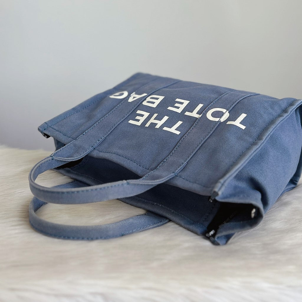 Marc Jacobs Denim Front Pattern Book Tote Bag