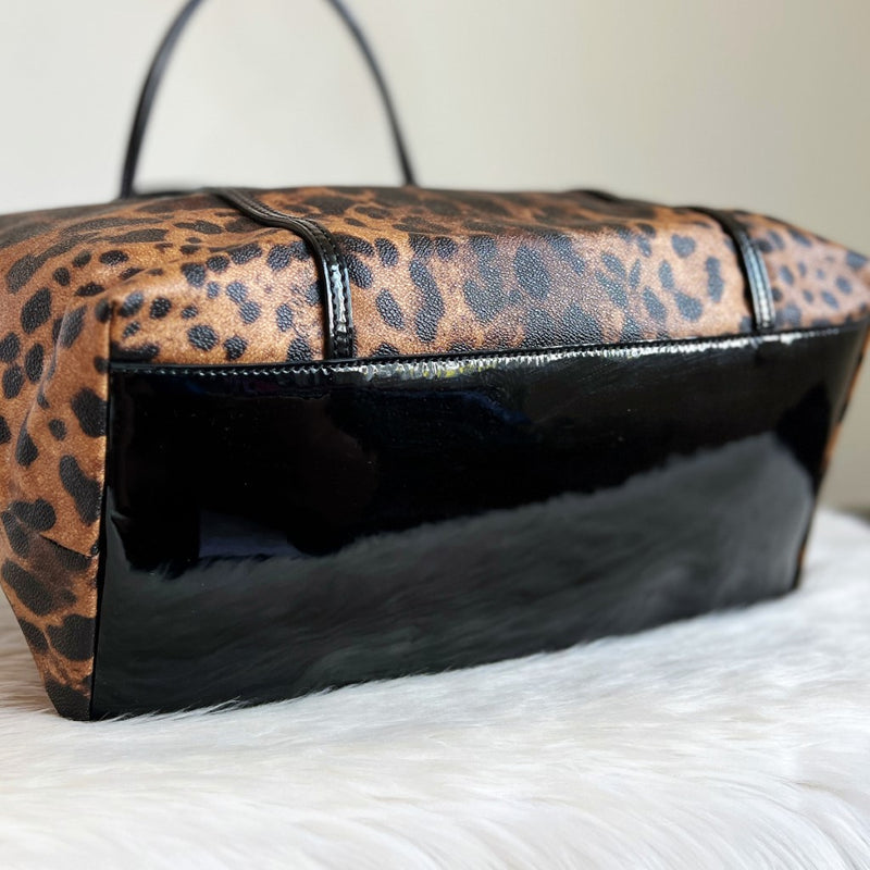 Dolce & Gabbana D&G Leopard Print Oversized Weekend Shoulder Bag Excellent