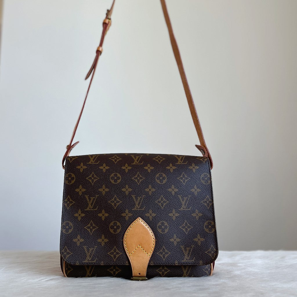 Louis Vuitton Signature Monogram Cartouchiere GM Crossbody Shoulder Bag