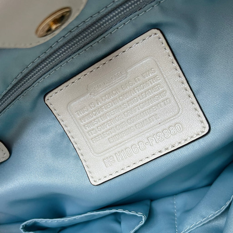 Coach Monogram Patchwork Buckle Detail Shoulder Bag Excellent