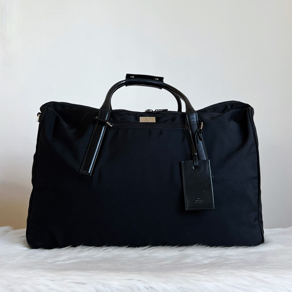 Gucci Black Double Compartment Large Suitcase Travel Bag