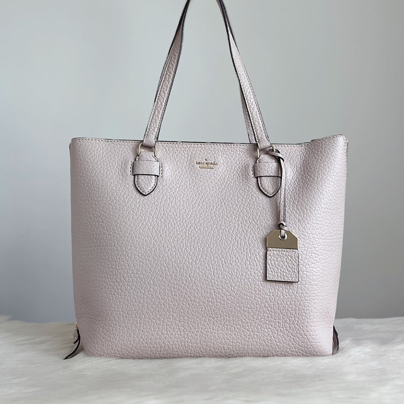 Kate Spade Blush Pink Leather Charm Detail Career Shoulder Bag