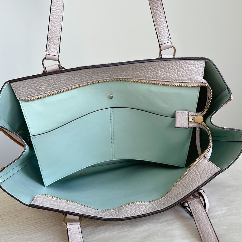 Kate Spade Blush Pink Leather Charm Detail Career Shoulder Bag