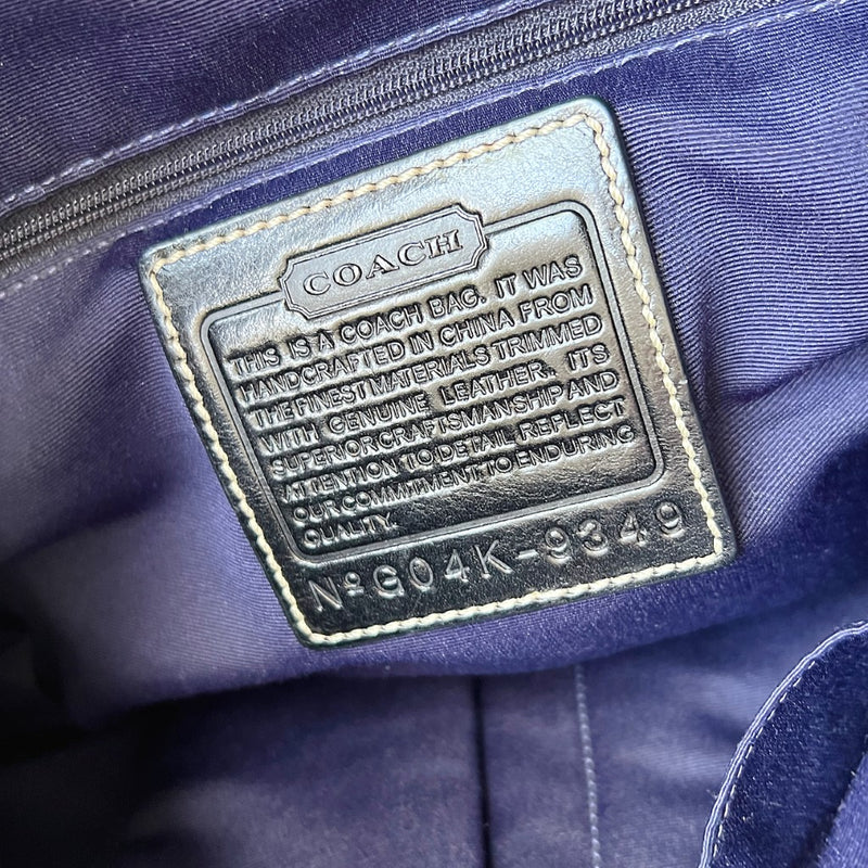 Coach Black Monogram Tassel Charm Messenger Crossbody Shoulder Bag