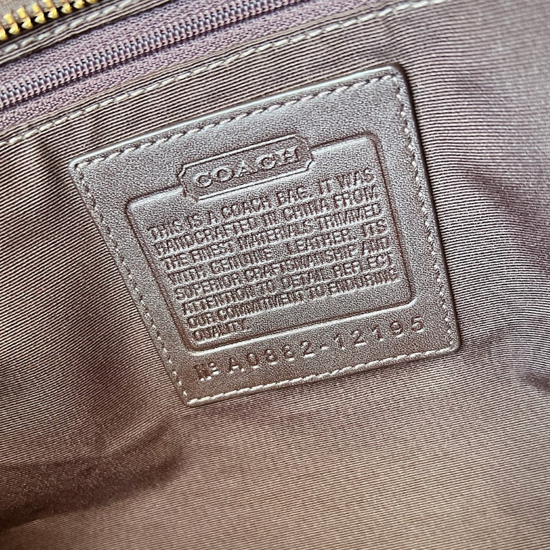 Coach Signature C Print Pleated Strap Shoulder Bag