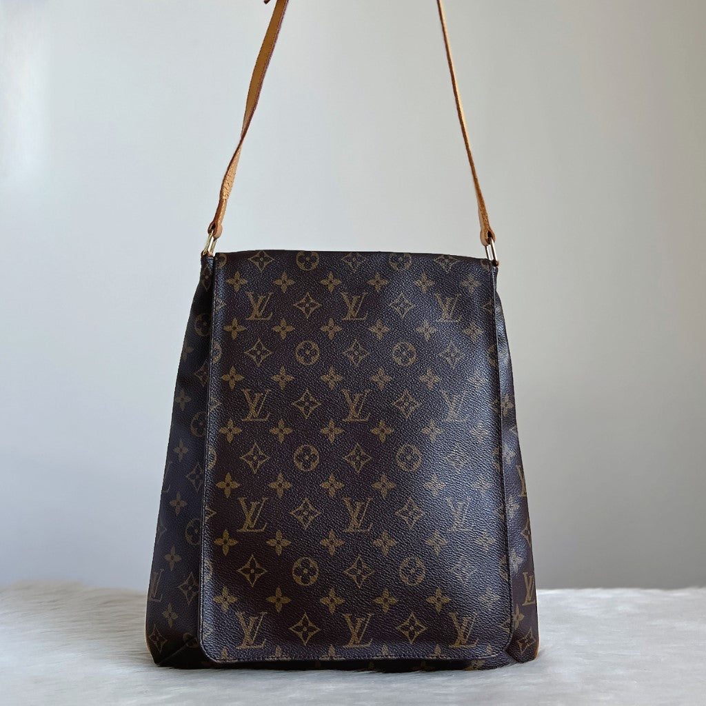 Louis Vuitton Signature Monogram Musette GM Crossbody Shoulder Bag