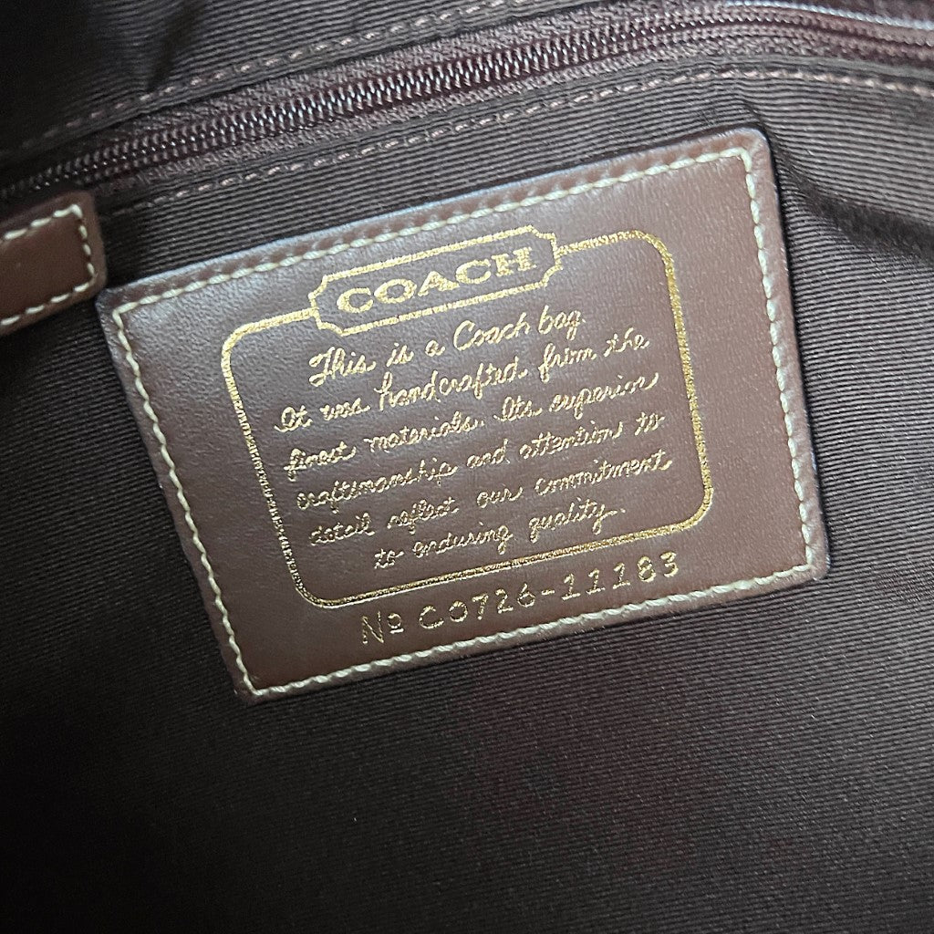 Coach Denim Monogram Boston Shoulder Bag