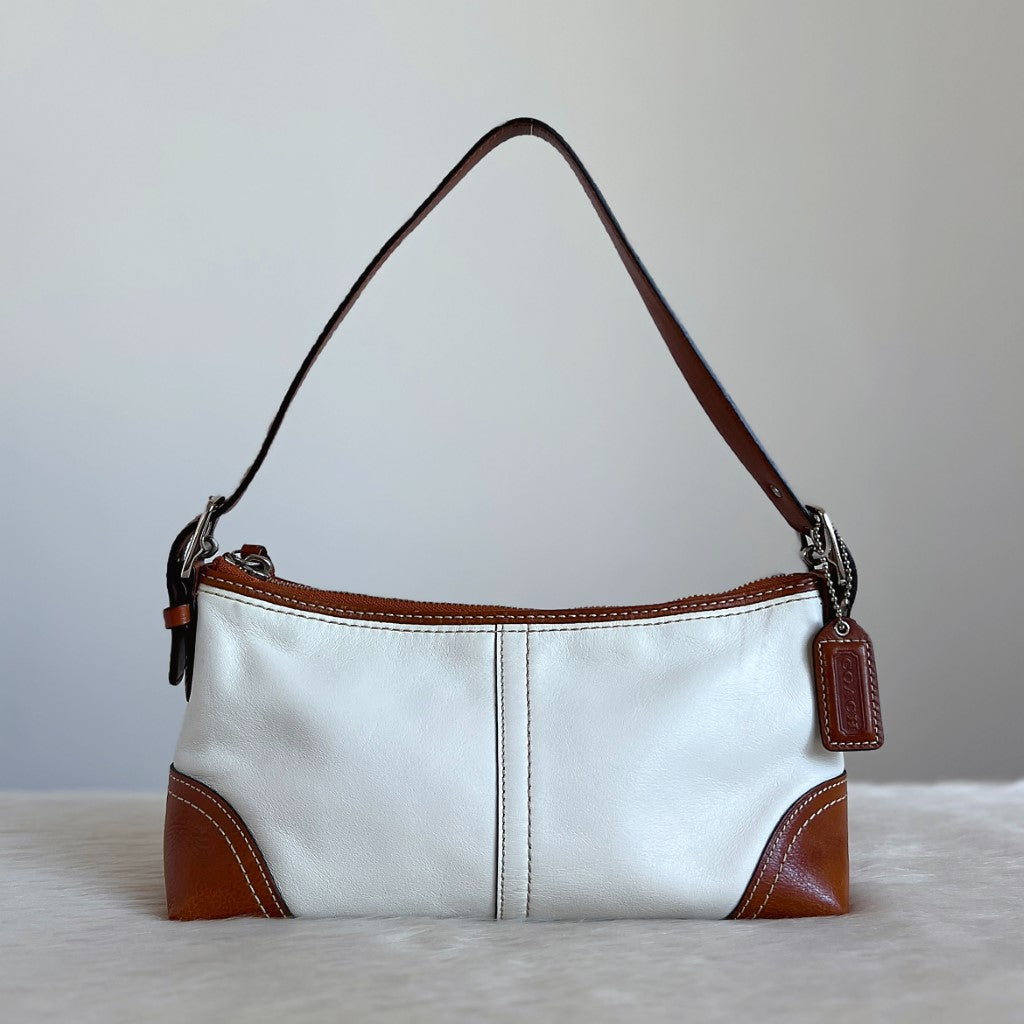 Coach Two Tone Leather Small Shoulder Bag