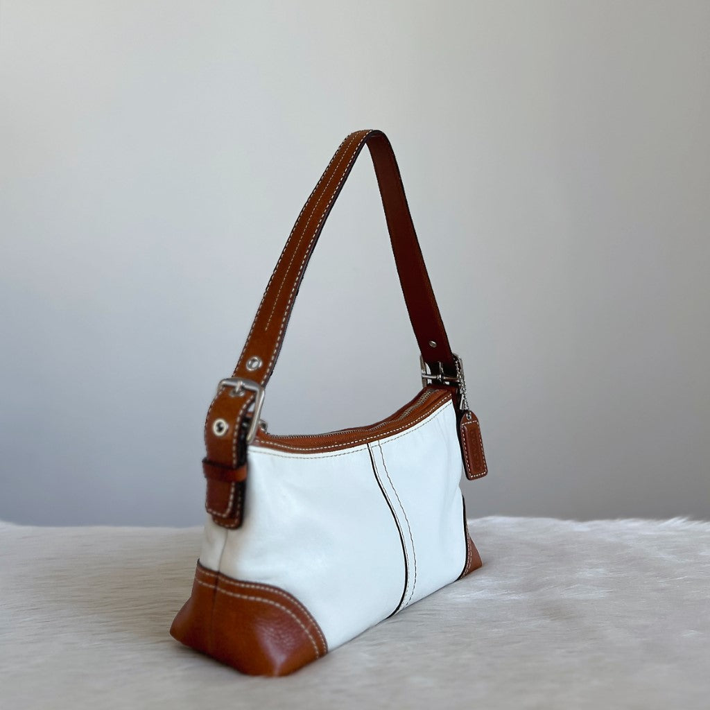 Coach Two Tone Leather Small Shoulder Bag