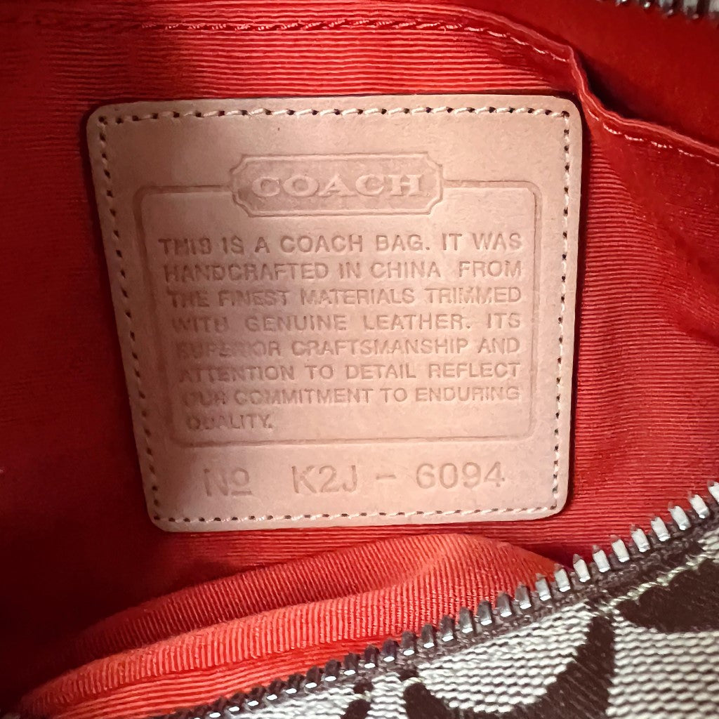 Coach Signature Monogram Small Shoulder Bag