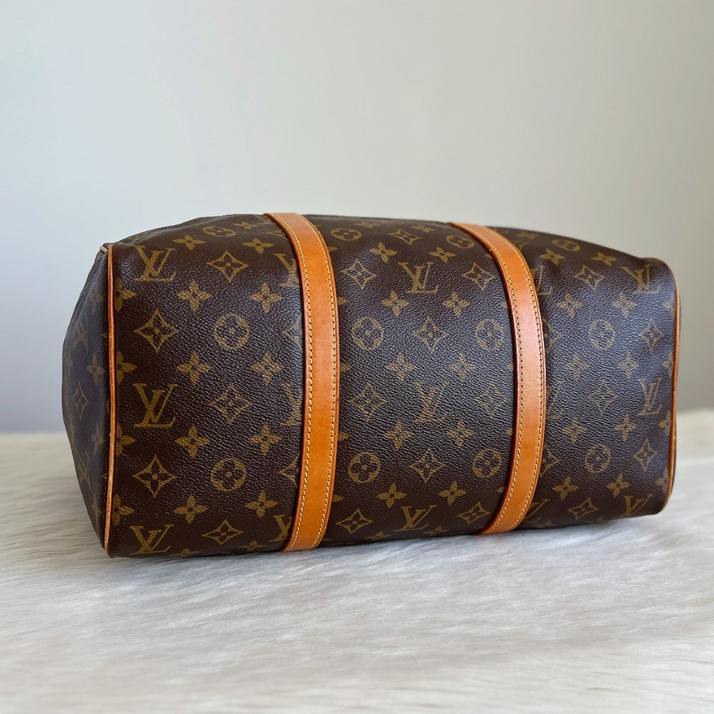 Louis Vuitton Signature Monogram Sac Souple 35 Tote Bag + Lock & Key