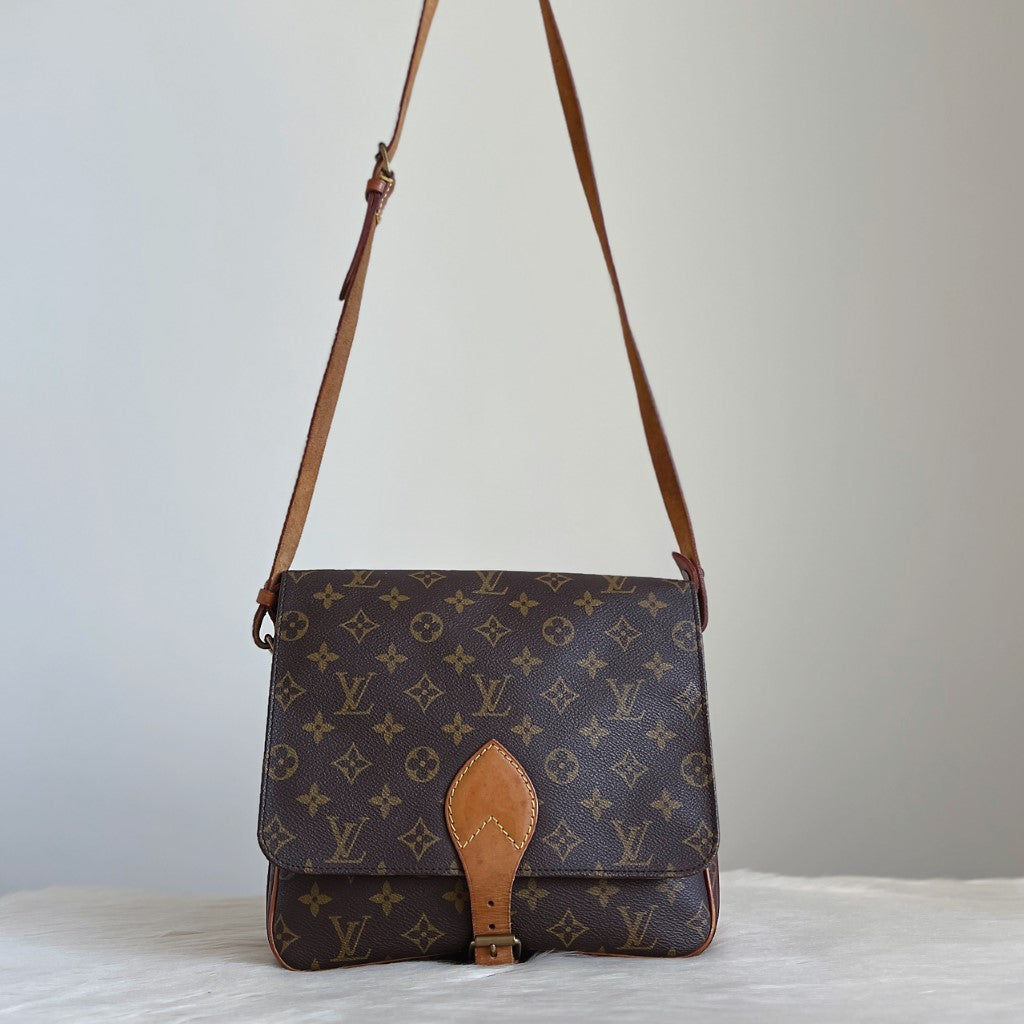 Louis Vuitton Signature Monogram Cartouchiere GM Crossbody Shoulder Bag