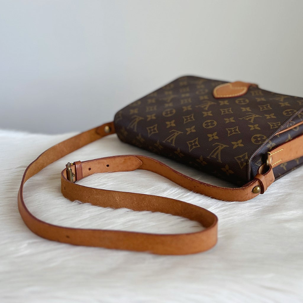 Louis Vuitton Signature Monogram Cartouchiere GM Crossbody Shoulder Bag