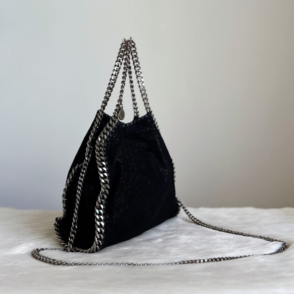 Stella McCartney Black Signature Falabella Shoulder Bag