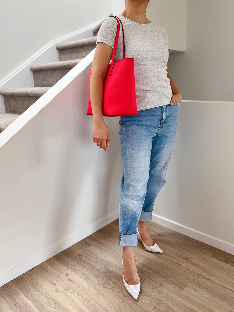 Kate Spade Bright Fuchsia Leather Shopper Shoulder Bag