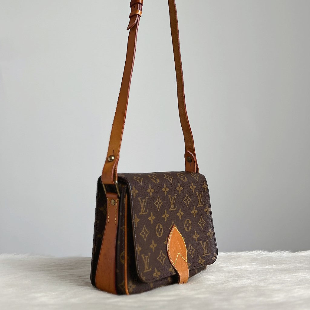 Louis Vuitton Signature Monogram Cartouchiere PM Crossbody Shoulder Bag