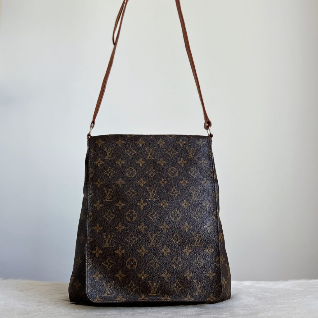 Louis Vuitton Signature Monogram Musette GM Crossbody Shoulder Bag