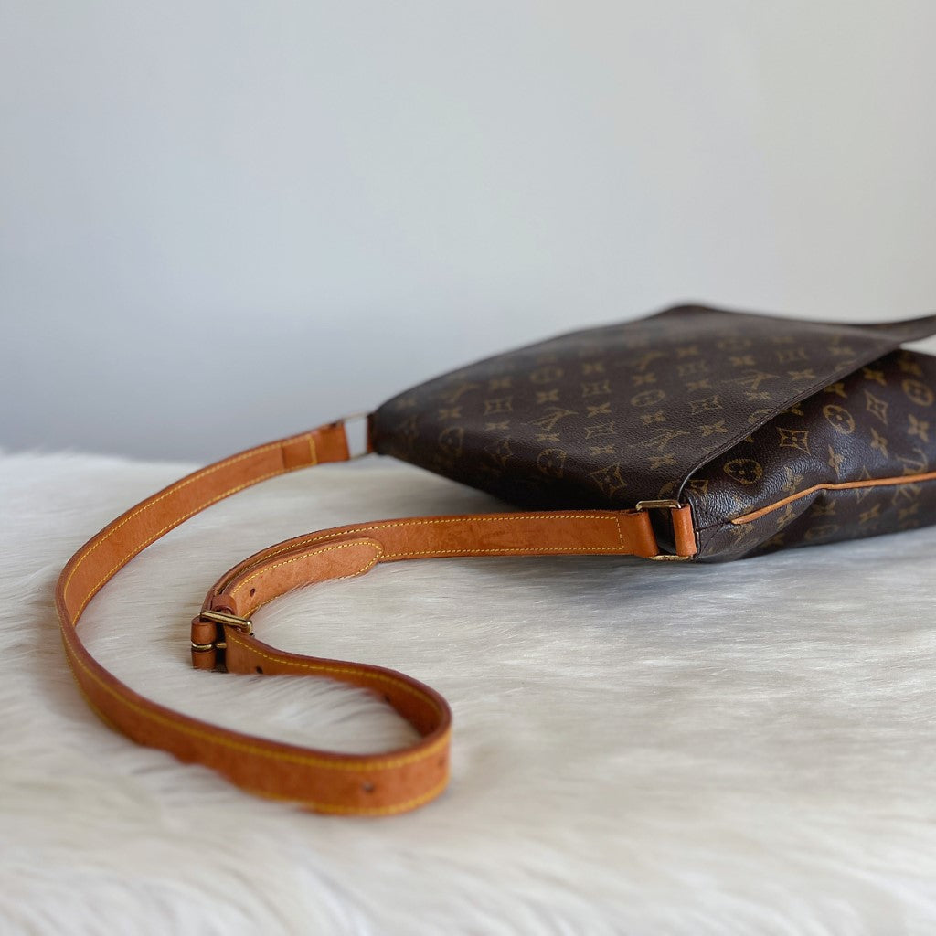 Louis Vuitton Signature Monogram Musette GM Crossbody Shoulder Bag