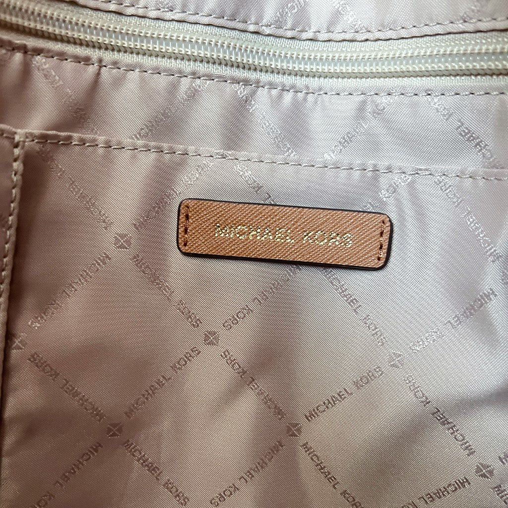 Michael Kors MK Monogram Charm Detail Career Shoulder Bag Excellent