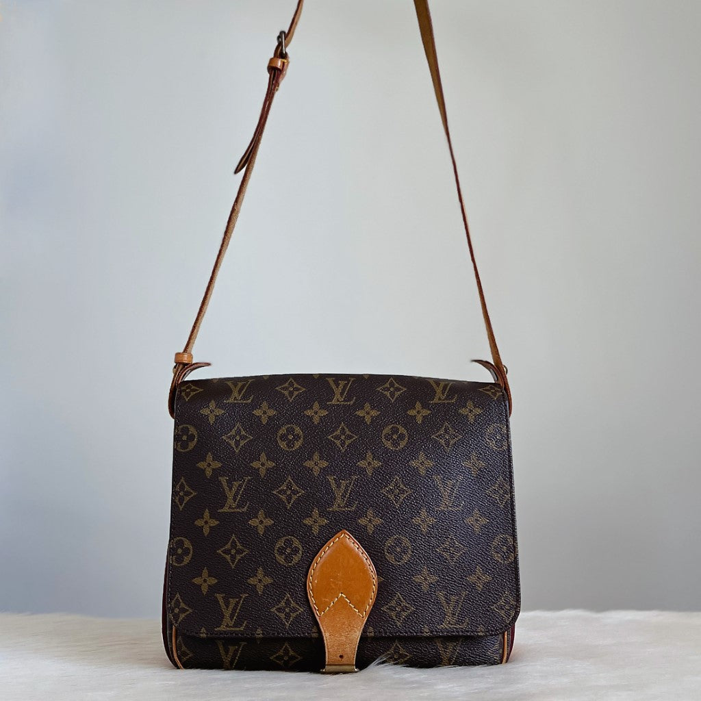 Louis Vuitton Signature Monogram Cartouchiere GM Crossbody Shoulder Bag