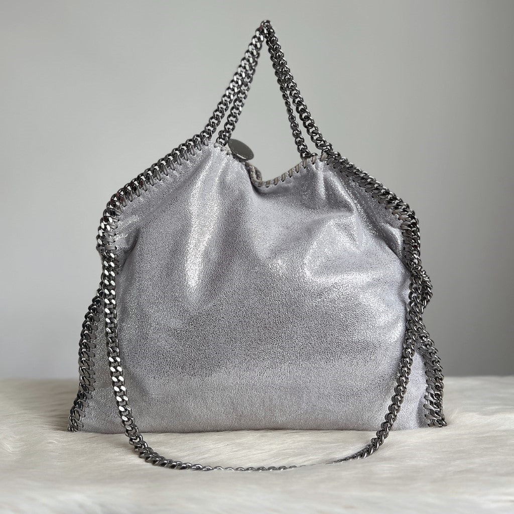 Stella McCartney Silver Signature Falabella Shoulder Bag