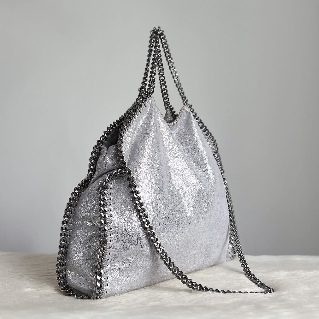 Stella McCartney Silver Signature Falabella Shoulder Bag