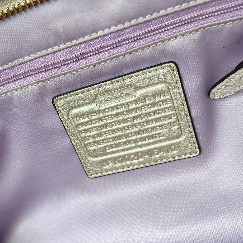 Coach Signature Monogram Chain Detail Shoulder Bag