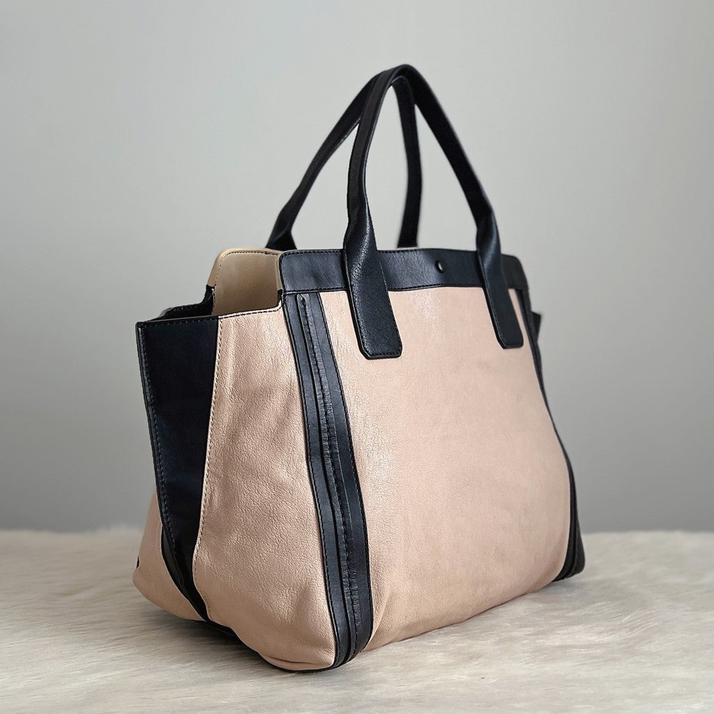 Chloe Two Tone Leather Alison Tote Bag