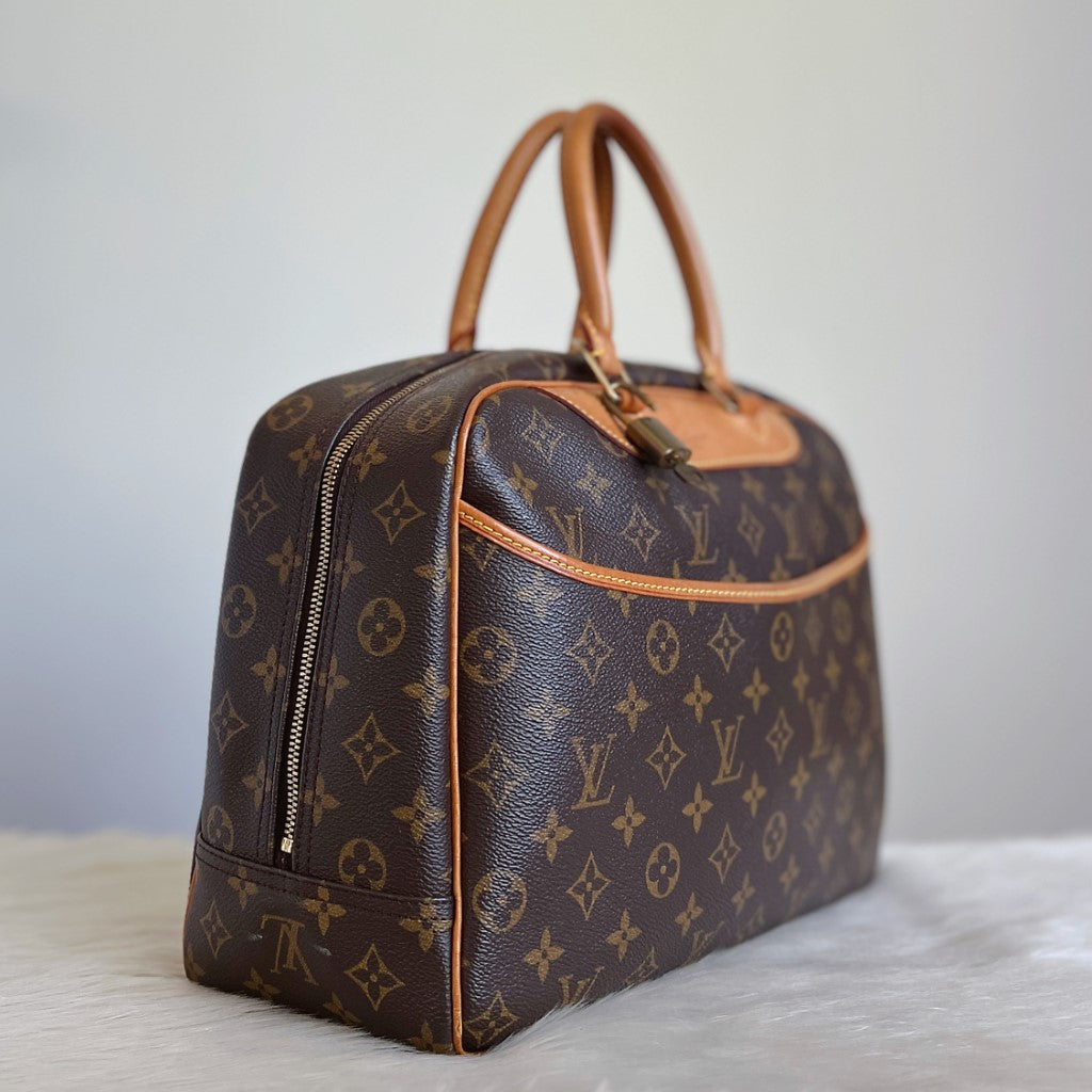 Louis Vuitton Signature Monogram Deauville Tote + Lock & Key