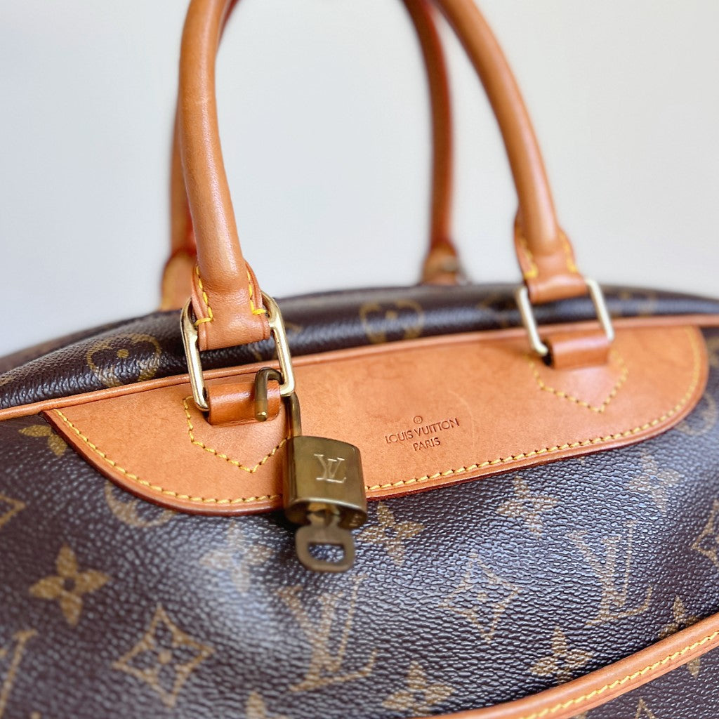 Louis Vuitton Signature Monogram Deauville Tote + Lock & Key