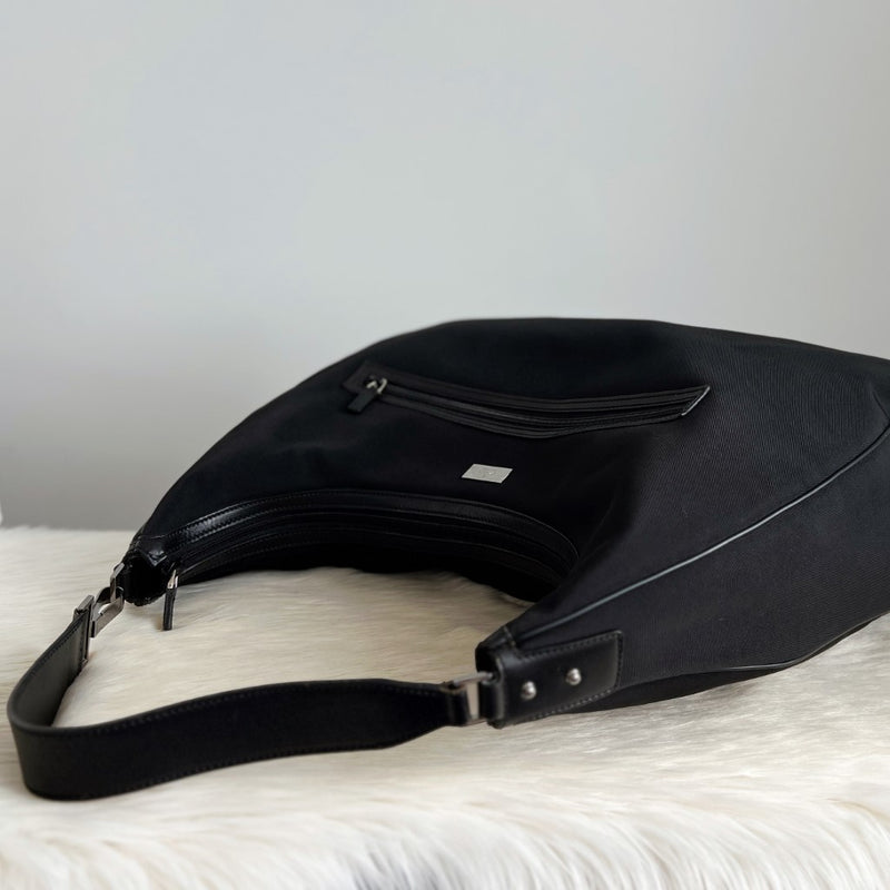 Gucci Black Oversized Weekend Travel Shoulder Bag