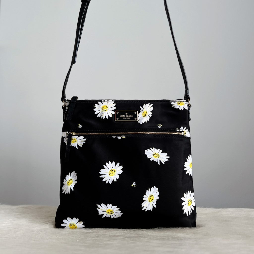 Kate Spade Daisy Floral Pattern Crossbody Shoulder Bag