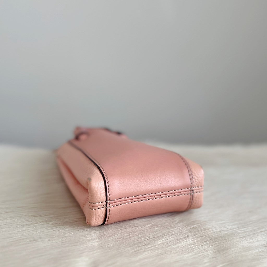 Furla Pink Leather Front Logo Mini 2 Way Shoulder Bag