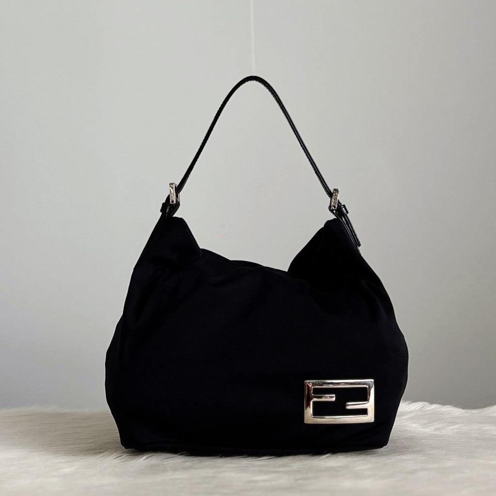 Fendi Black Double F Logo Small Shoulder Bag