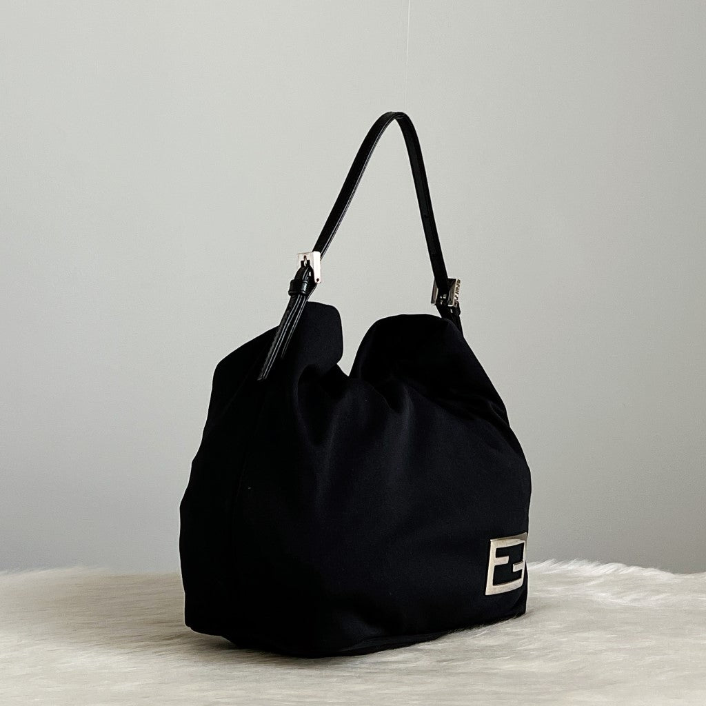 Fendi Black Double F Logo Small Shoulder Bag