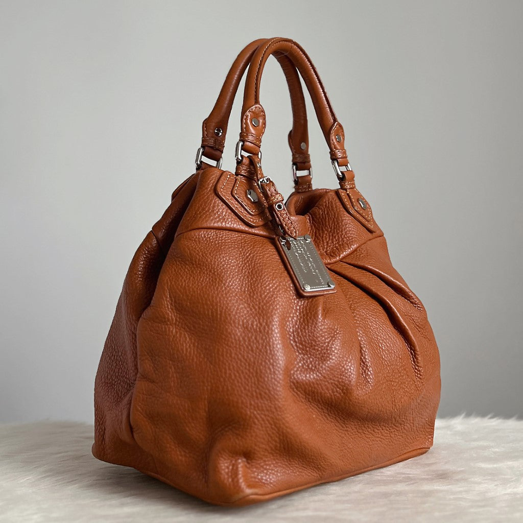 Marc Jacobs Caramel Leather Charm Detail Shoulder Bag