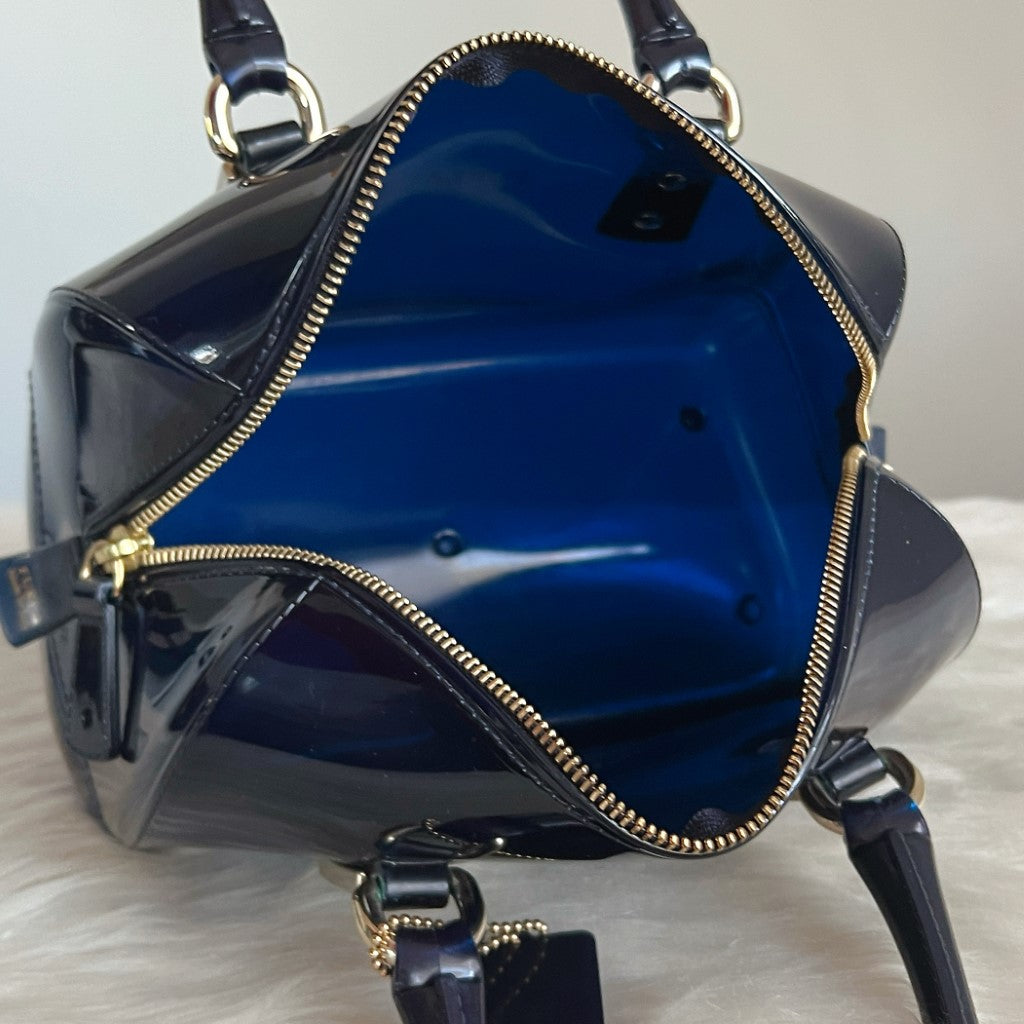 Furla Dark Navy Jelly Signature Candy Tote Bag