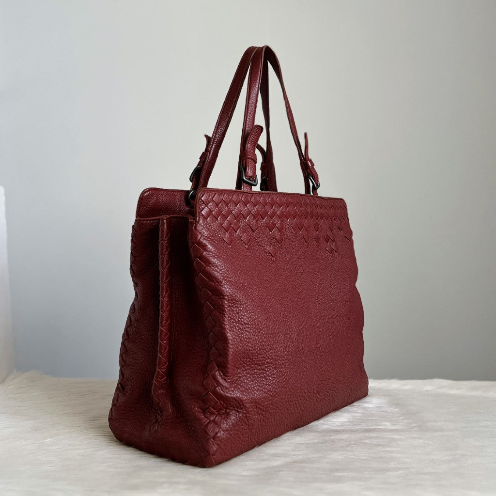 Bottega Veneta Cinnamon Signature Intrecciato Leather Shoulder Bag