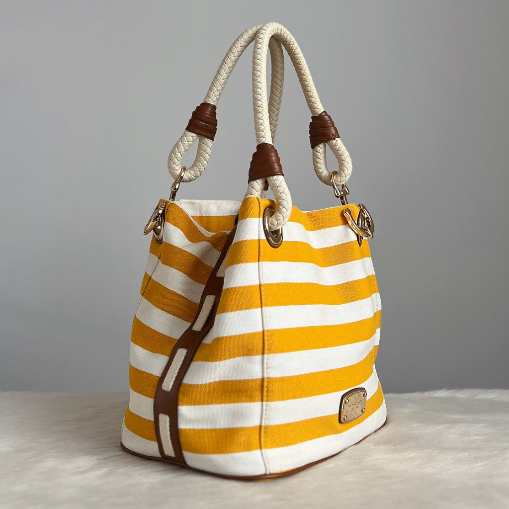 MK striped bag best sale