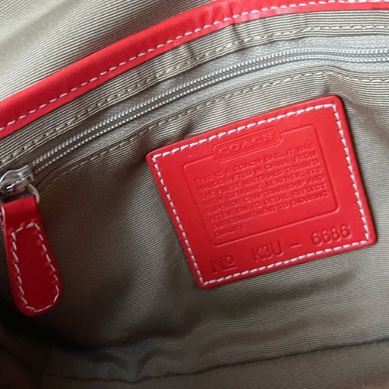 Coach Monogram Double Buckle Messenger Crossbody Shoulder Bag Like New