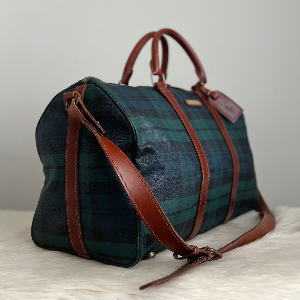 Ralph Lauren Polo Signature Check Print Travel Bag